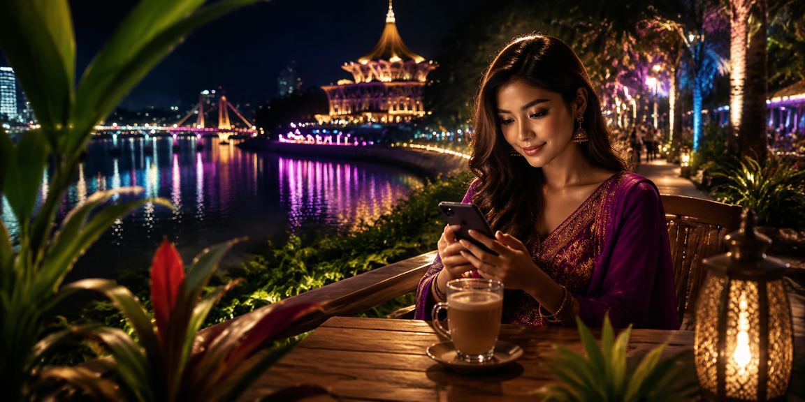 Pengguna Kuching mengakses bonus kasino mudah alih u20 melalui telefon pintar